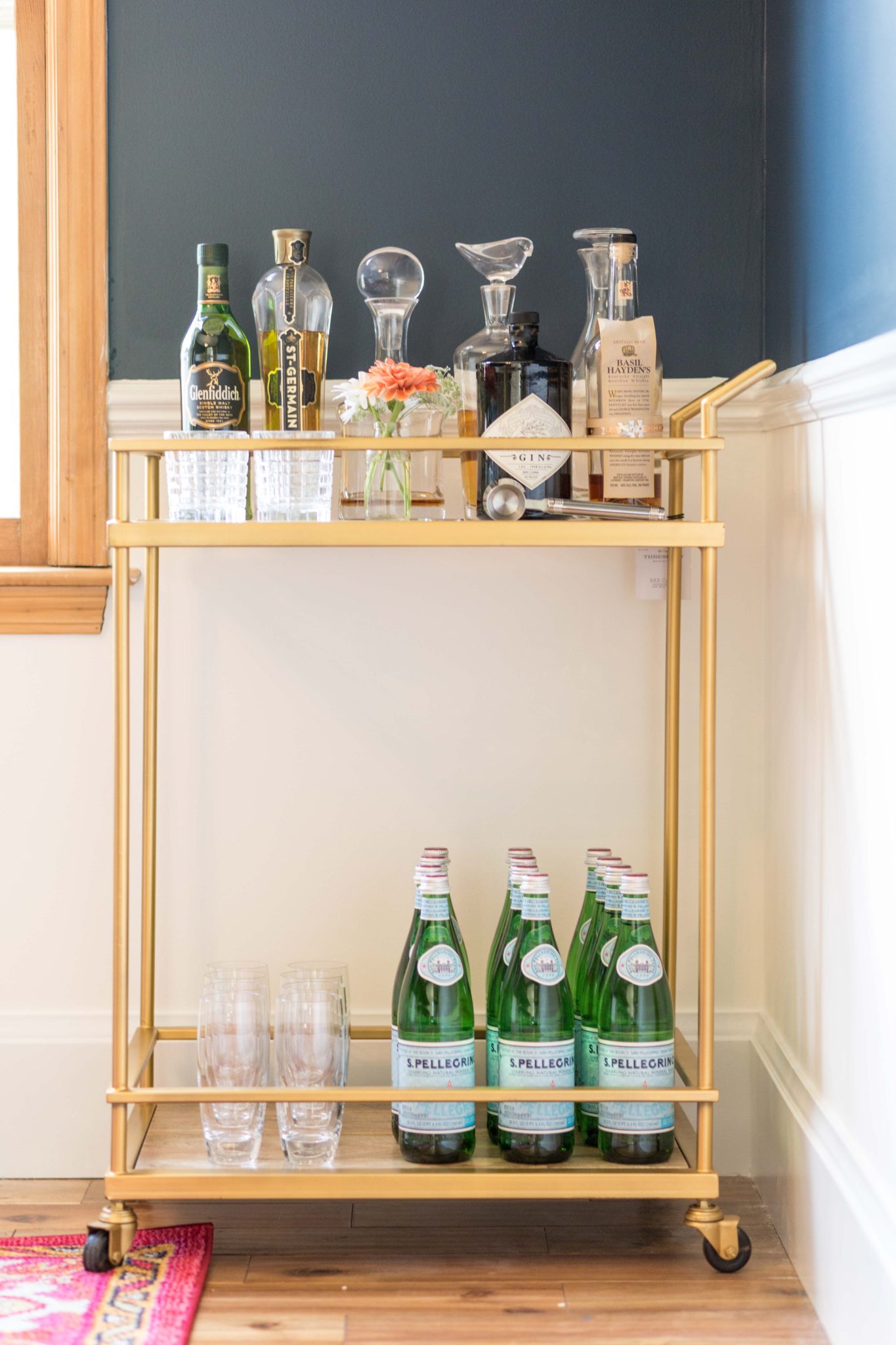 our new dining room on allweareblog.com | how to style a bar cart