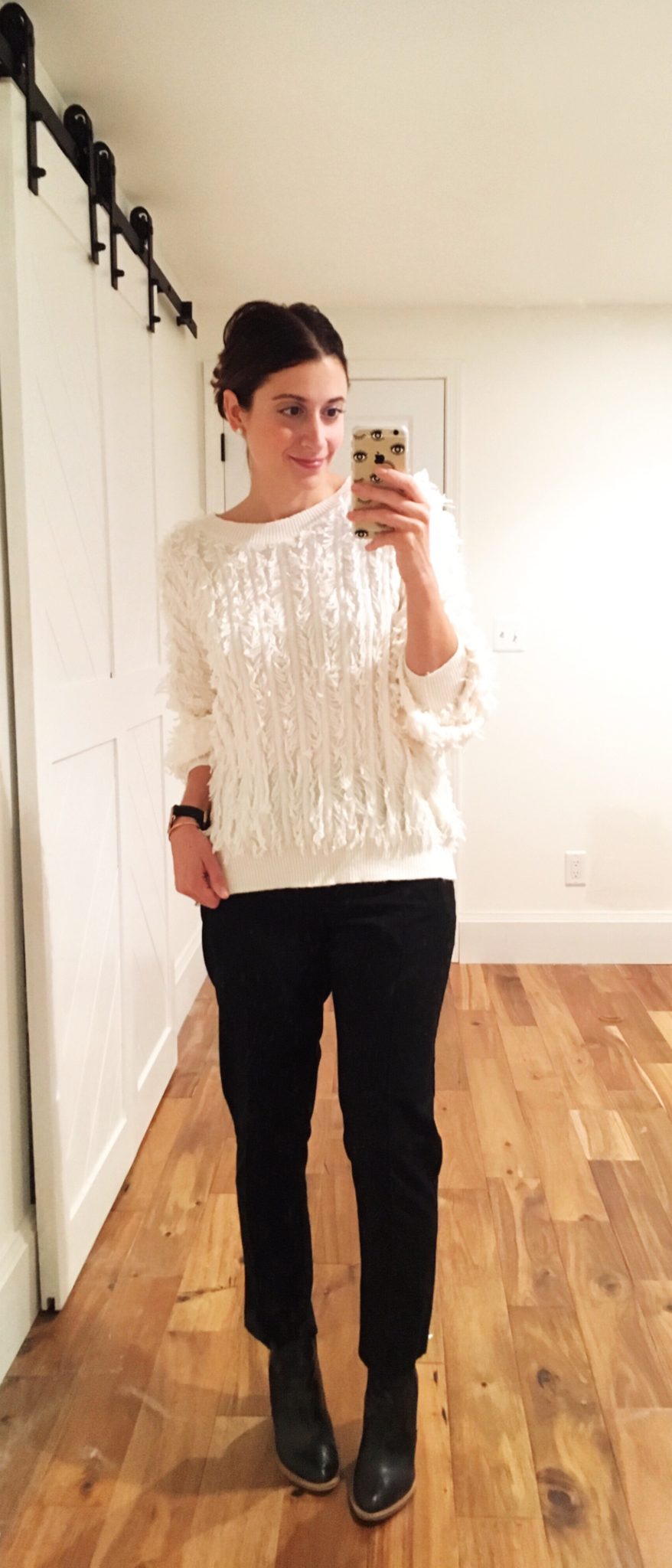 wednesday: nordstrom sweater, asos pants {old, similar here}, chinese laundry boots