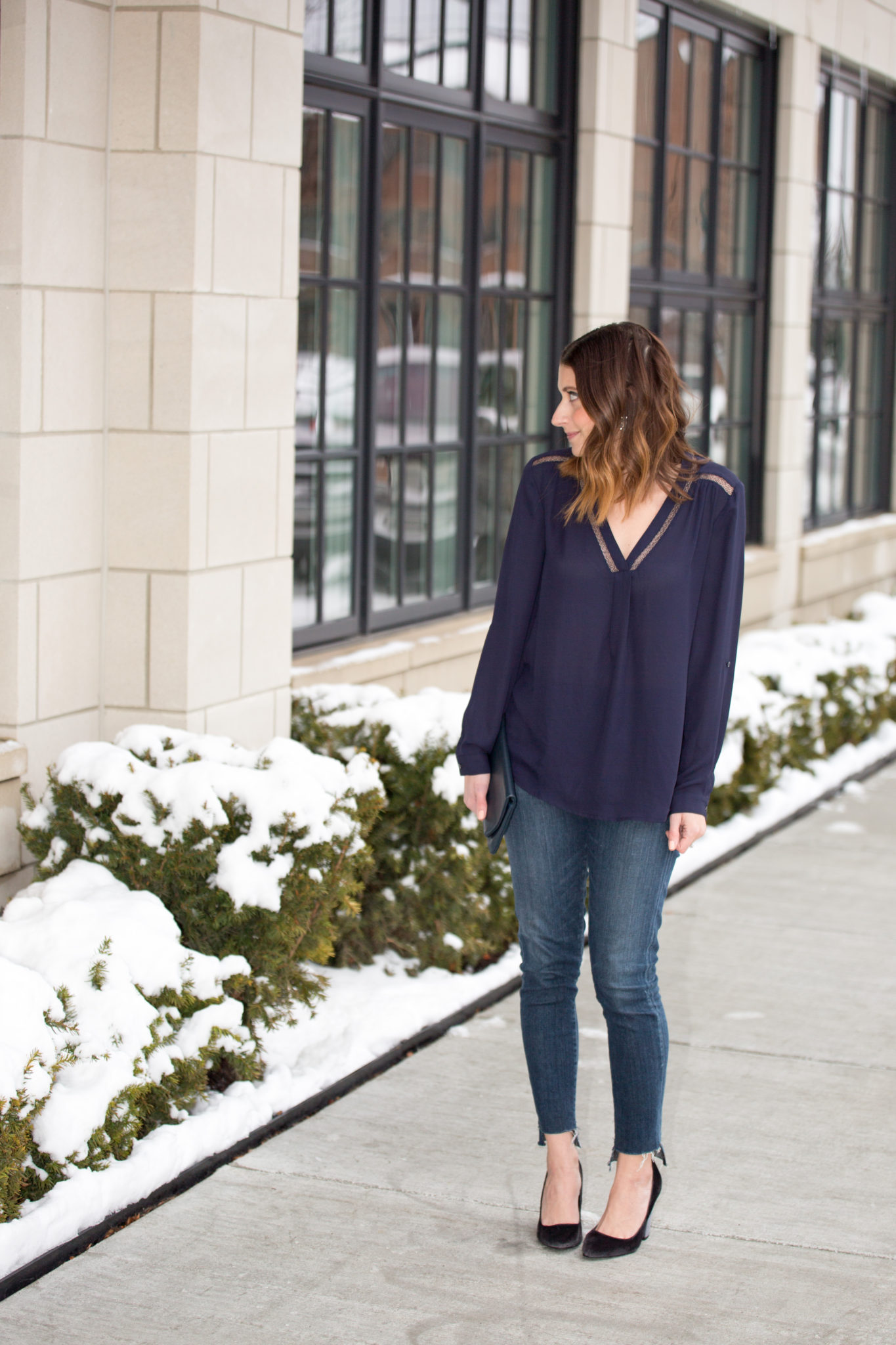 heartloom holiday top | what to wear for a casual winter date night on allweareblog.com