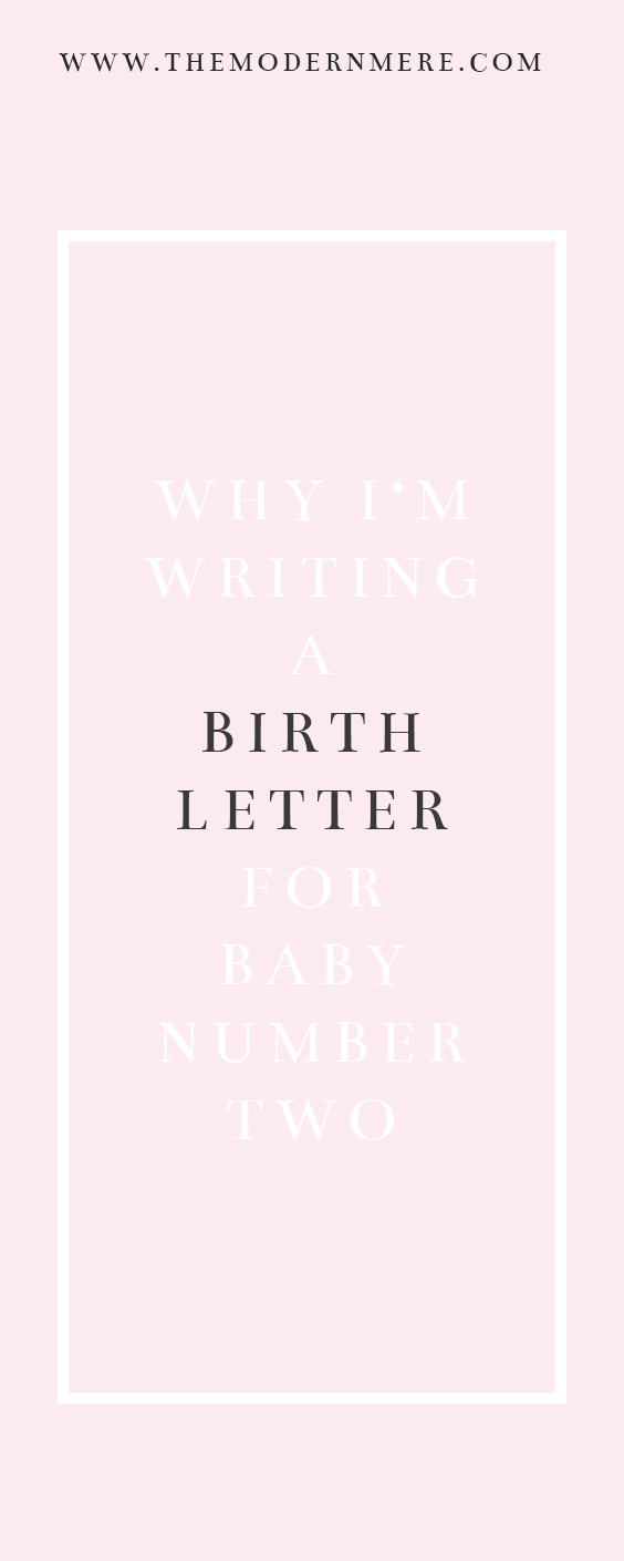 why I'm writing a birth letter instead of a birth plan